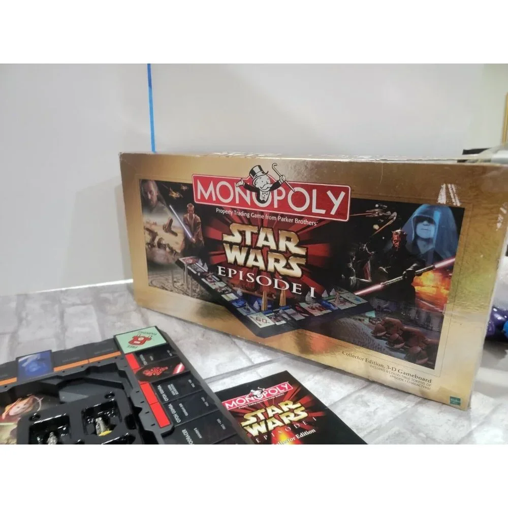 Monopoly Star Wars Episode 1 3D Collectors Edition Board‎ Game 1999 Complete
